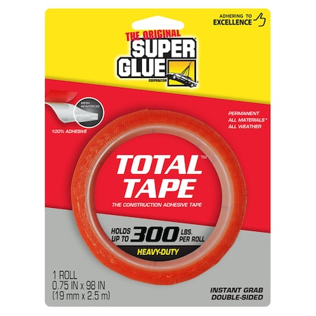 Super Glue The Original Super Glue Super Strong 98 in. L X 0.75 in. W Double-Sided Mounting Tape 11710506